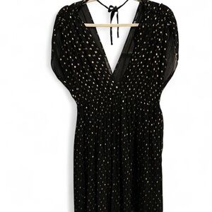 Zara Black Dress with Gold Accents